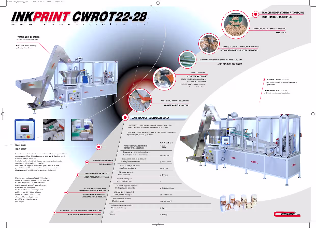 Maquina para tapones