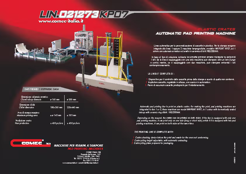 Plastic crates machine